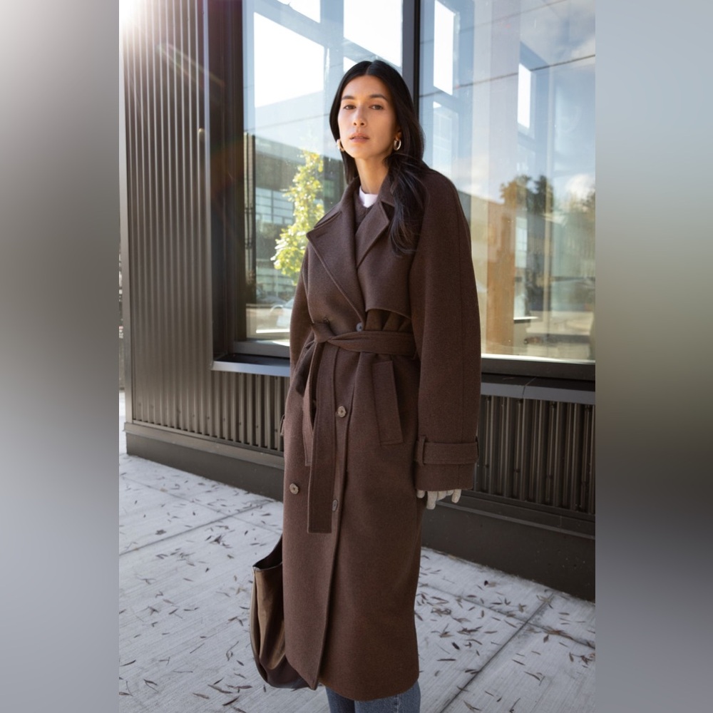 Oak + Fort Wool Blend Trench Coat